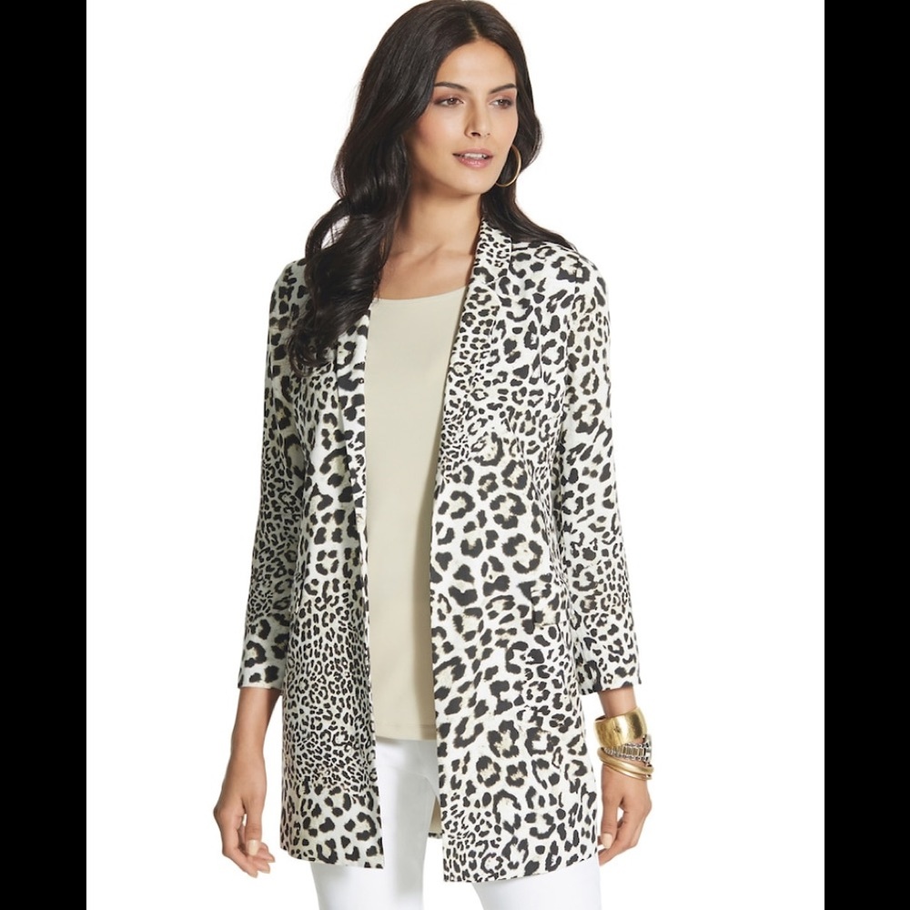 Chico’s Leopard Duster Boyfriend Jacket